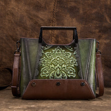 Load image into Gallery viewer, Hand-embossed painted leather bag
