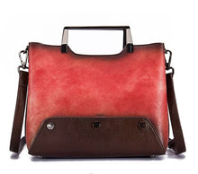 Load image into Gallery viewer, Hand-embossed painted leather bag
