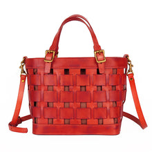 Load image into Gallery viewer, Thick leather woven fashion bag
