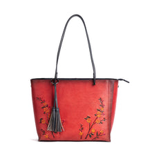 Load image into Gallery viewer, Leather hand-embossed paint bag
